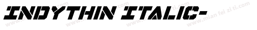 IndyThin Italic字体转换